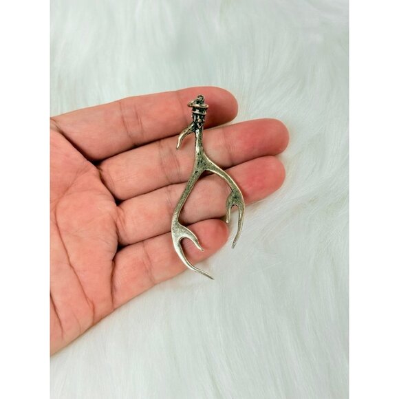 Signed G&B Deer Horn Pendant - Picture 4 of 5